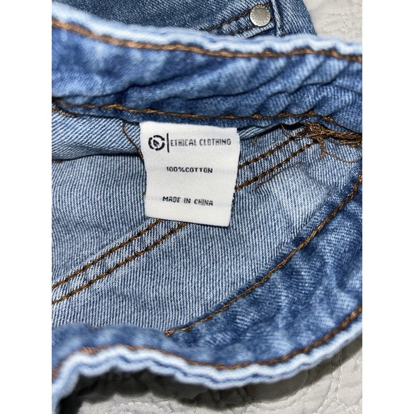 PTCL Denim Shorts Womens 28 High Rise Roll Cuff‎ Summer Casual Ethical - Picture 4 of 7